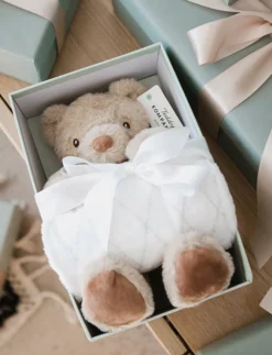Sven med filt i presentbox
